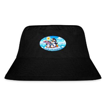 Lustige Pinguine - Stanley/Stella recycelter Bucket Hat - Schwarz - Vorne