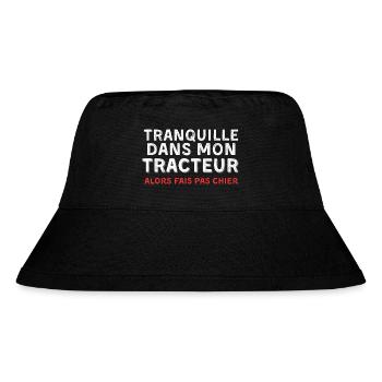Humour Tracteur Homme Femme Agriculteur - Bob recyclé Stanley/Stella - noir - Devant