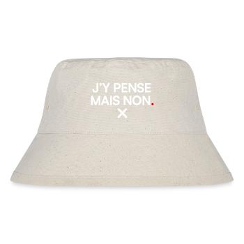 I'M THINKING ABOUT IT BUT NOT | Lazy humour - Stanley/Stella Recycled Bucket Hat - natural - Front