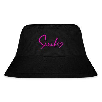 Sarah Signature Neon Pink - Stanley/Stella Recycled Bucket Hat - black - Front