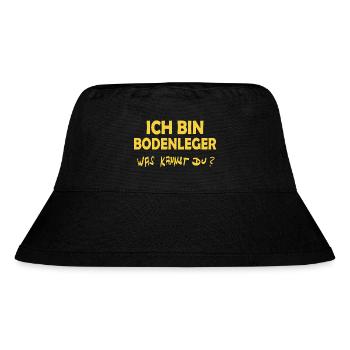 Job Bodenleger - Stanley/Stella recycelter Bucket Hat - Schwarz - Vorne