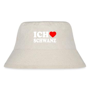 Ich liebe schwanz - Stanley/Stella recycelter Bucket Hat - Naturweiß - Vorne
