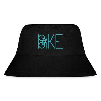 Teal Bicycle Lines Minimal Art - Stanley/Stella Recycled Bucket Hat - black - Front