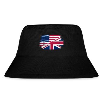 USA - Union Jack Flag - Stanley/Stella Recycled Bucket Hat - black - Front