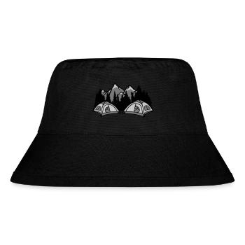 Wald Camper draußen leben - Stanley/Stella recycelter Bucket Hat - Schwarz - Vorne