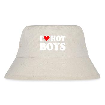I love hot boys - Stanley/Stella Recycled Bucket Hat - natural - Front