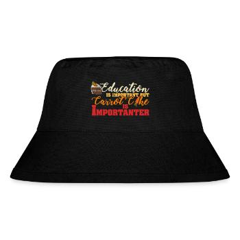 Kuchen Karrotenkuchen Dessert Backen Spruch - Stanley/Stella recycelter Bucket Hat - Schwarz - Vorne