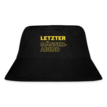 Letzter Männerabend gelb - Stanley/Stella recycelter Bucket Hat - Schwarz - Vorne