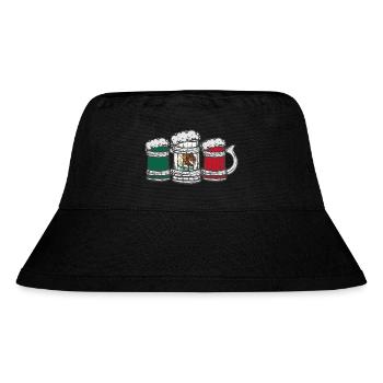 Mexikaner Flagge Tequila Mexiko Urlaub Spruch - Stanley/Stella recycelter Bucket Hat - Schwarz - Vorne