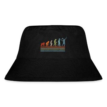 Retro vintage tennis evolution - Stanley/Stella Recycled Bucket Hat - black - Front