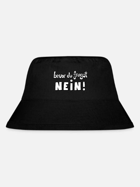 bevor du fragst NEIN - Stanley/Stella recycelter Bucket Hat - Schwarz