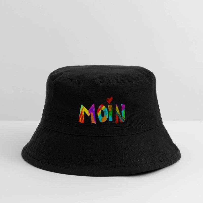 Moin Regenbogen Pinselbuchstaben Stanley/Stella recycelter Bucket Hat