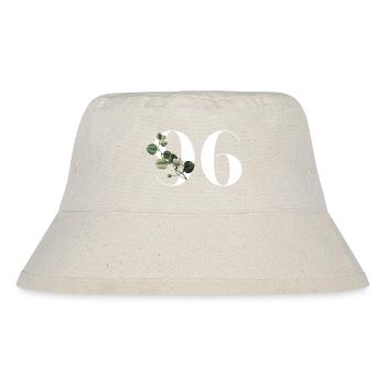 Numéro 96 floral vert - 96e anniversaire floral - Bob recyclé Stanley/Stella - blanc naturel - Devant