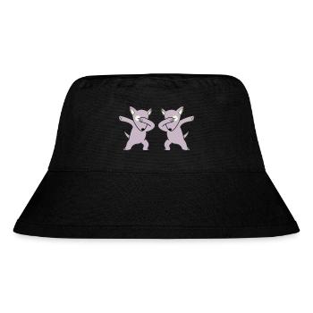 dog dabbing - Stanley/Stella recycelter Bucket Hat - Schwarz - Vorne