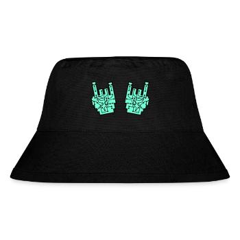 Nerd Geek Heavy Metal Rock Schaltkreise Handgeste - Stanley/Stella recycelter Bucket Hat - Schwarz - Vorne