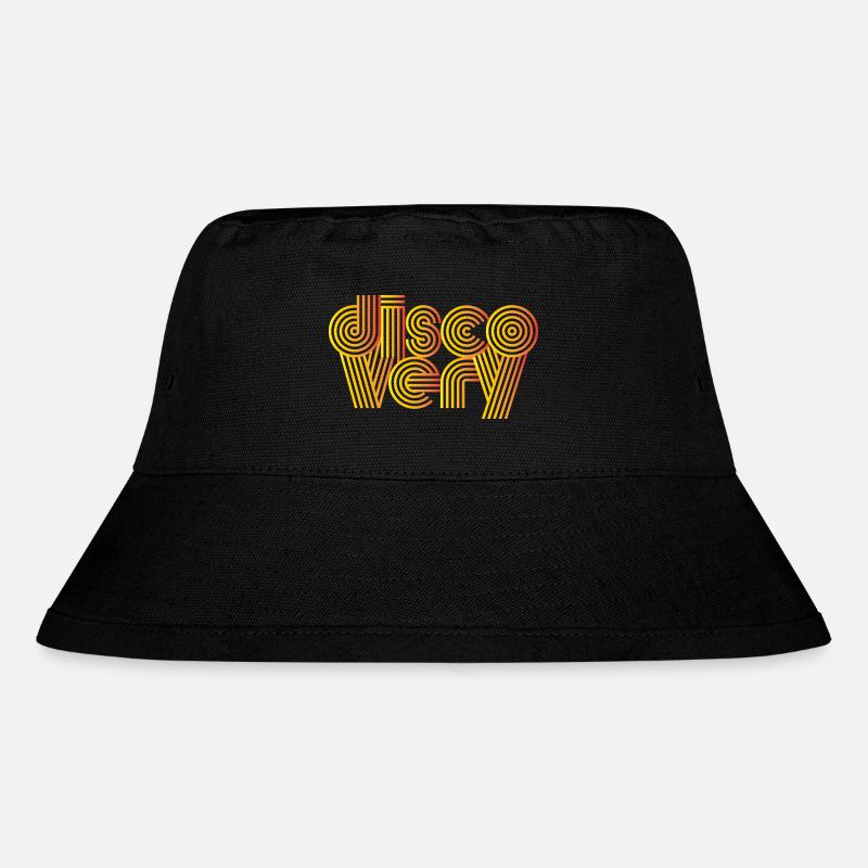 Disco Very Retro Linien - Stanley/Stella recycelter Bucket Hat - Schwarz