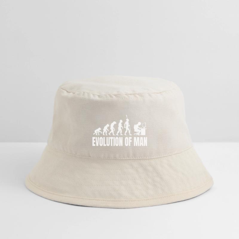 Programmer Computer Freak Evolution Retro Stanley/Stella Recycled Bucket Hat