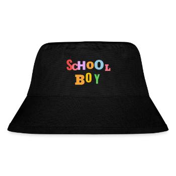 Colourful School Boy Typography - Stanley/Stella Recycled Bucket Hat - black - Front