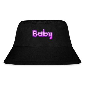 Text Baby - Stanley/Stella recycelter Bucket Hat - Schwarz - Vorne