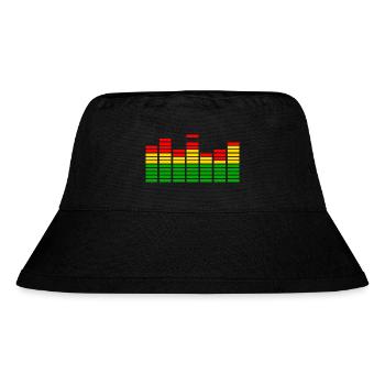 Reggae Musik Rastafari Jamaika - Stanley/Stella recycelter Bucket Hat - Schwarz - Vorne