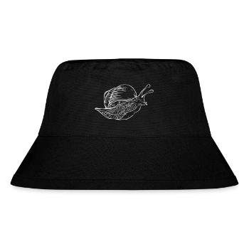 Schnecke - Stanley/Stella recycelter Bucket Hat - Schwarz - Vorne