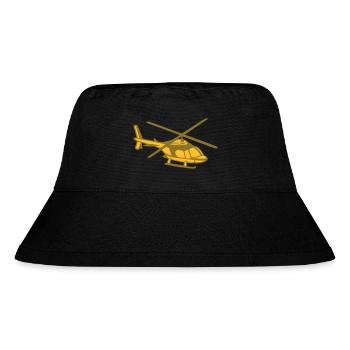 Hubschrauber - Stanley/Stella recycelter Bucket Hat - Schwarz - Vorne