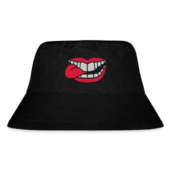 Comic Mouth Tongue - Stanley/Stella Recycled Bucket Hat - black - Front