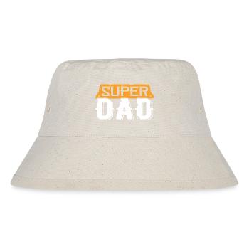 Super Dad Vintage Helden-Typo - Stanley/Stella recycelter Bucket Hat - Naturweiß - Vorne