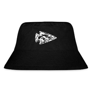 Pfeilspitze - Stanley/Stella recycelter Bucket Hat - Schwarz - Vorne