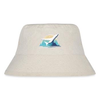 Flugzeug - Stanley/Stella recycelter Bucket Hat - Naturweiß - Vorne