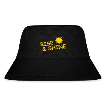 RISE & SHINE - Stanley/Stella Recycled Bucket Hat - black - Front