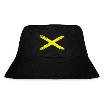 Cross Yellow - Stanley/Stella Recycled Bucket Hat - black - Front