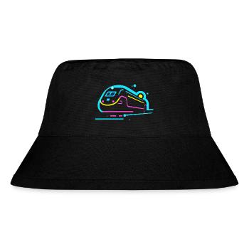 Train Comic Look - Stanley/Stella Recycled Bucket Hat - black - Front
