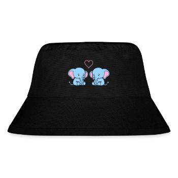 elephant love - Stanley/Stella recycelter Bucket Hat - Schwarz - Vorne