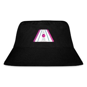 dulcimer purple pink petrol green2 - Stanley/Stella Recycled Bucket Hat - black - Front