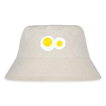 spiegeleier smile - Stanley/Stella recycelter Bucket Hat - Naturweiß - Vorne
