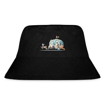 Animal journey – caravans full of adventure - Stanley/Stella Recycled Bucket Hat - black - Front