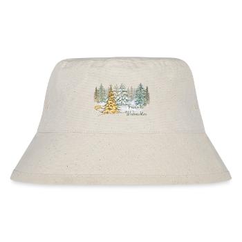 Friedvolle Weihnachten im Winterwald im Advent - Stanley/Stella recycelter Bucket Hat - Naturweiß - Vorne