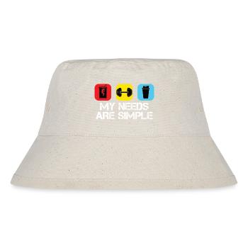 Sleep Gym and Protein - Stanley/Stella Recycled Bucket Hat - natural - Front