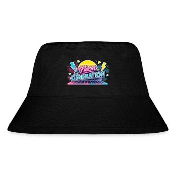 Neon Generation Retro-Vibe - Stanley/Stella recycelter Bucket Hat - Schwarz - Vorne