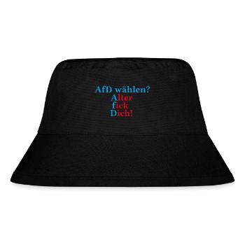 afd Kopie - Stanley/Stella recycelter Bucket Hat - Schwarz - Vorne