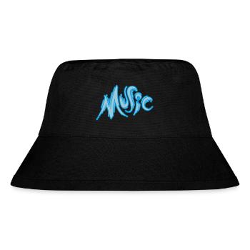 Music - Stanley/Stella recycelter Bucket Hat - Schwarz - Vorne