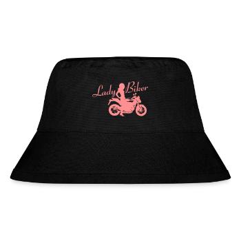 Lady Biker - Nacktes Fahrrad - Stanley/Stella recycelter Bucket Hat - Schwarz - Vorne