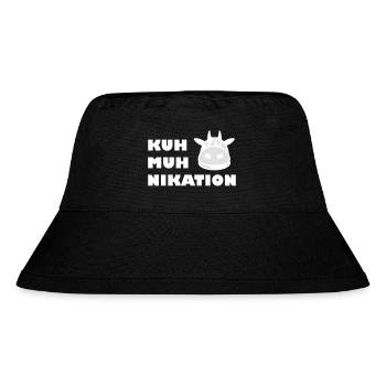 Kommunikation Kuh - Stanley/Stella recycelter Bucket Hat - Schwarz - Vorne