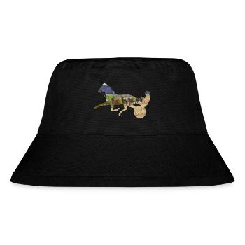 Traber Pferderennen - Stanley/Stella recycelter Bucket Hat - Schwarz - Vorne