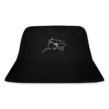 Gefährlich eleganter Hammerhai - Stanley/Stella recycelter Bucket Hat - Schwarz - Vorne