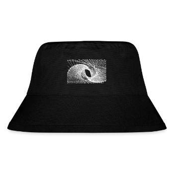 Geometrische Linien - Stanley/Stella recycelter Bucket Hat - Schwarz - Vorne