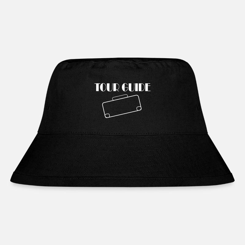 Tour Guide Reiseleiter Urlaub Reise Spruch Spaß - Stanley/Stella recycelter Bucket Hat - Schwarz