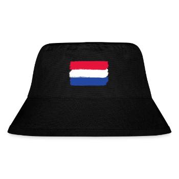 Holland Flagge used look - Stanley/Stella recycelter Bucket Hat - Schwarz - Vorne