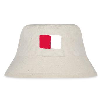 Red and white used look - Stanley/Stella Recycled Bucket Hat - natural - Front